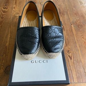 Black Gucci Espadrilles- Size 7.5
